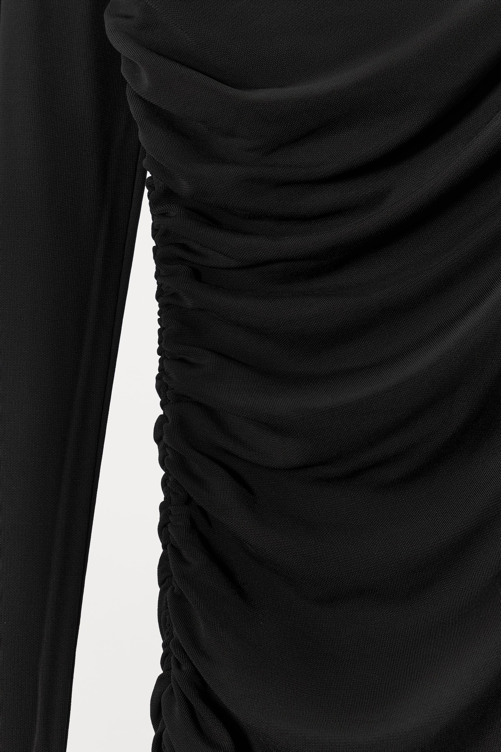 MULTIPOSITION COLLAR VISCOSE BLEND DRESS